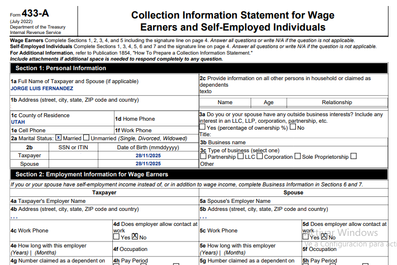 Taxlab Form 433A
